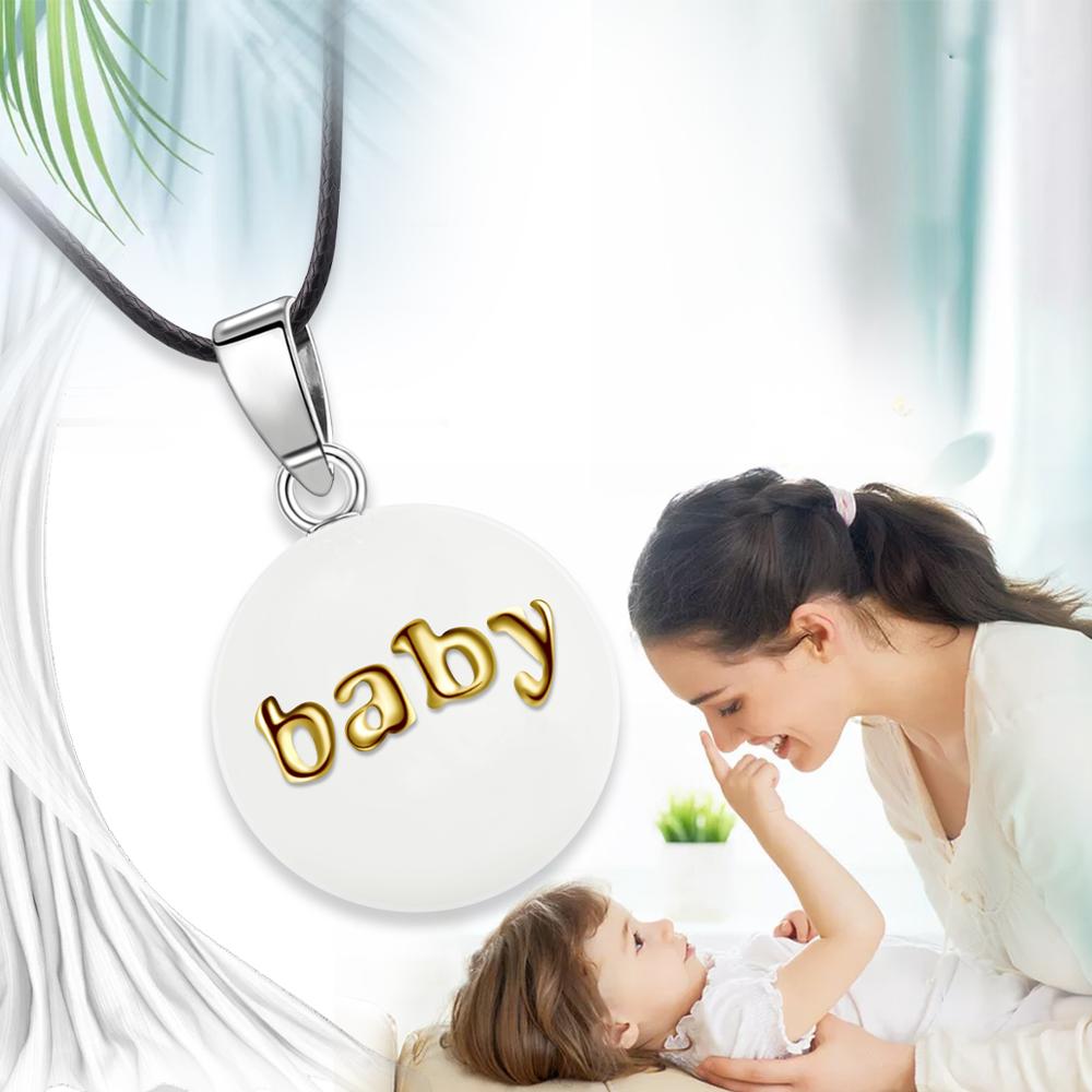 Eudora Maternity Jewelry Mix Styles White Chime Bola Pendant Angel Caller Necklace Jewelry For Pregnant Women N14NB-W 2